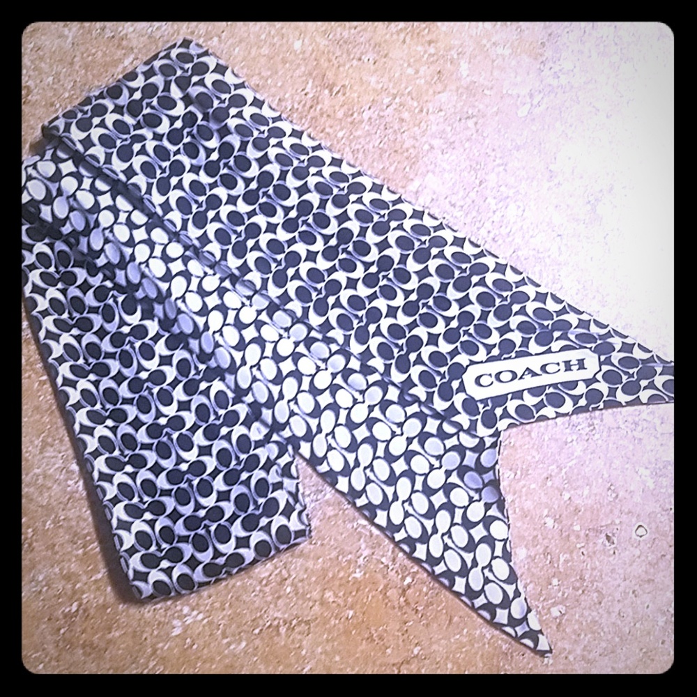 Black Coach Scarf